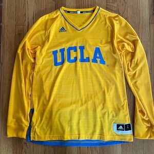 UCLA Adidas Basketball Yellow Long Sleeve Jersey Men’s L